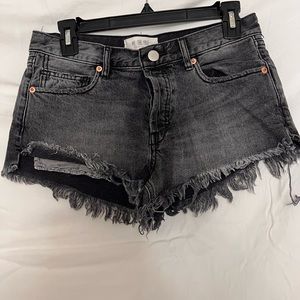 Free People Black Jean Shorts